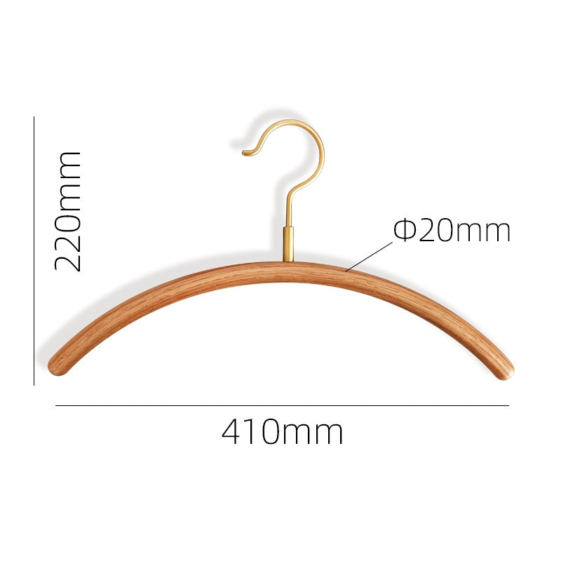 New Chinese Style Solid Wood Brass Hook Clothes Support Household Cloakroom Clothes Hanger Clothes Hanger - Mubimart -  