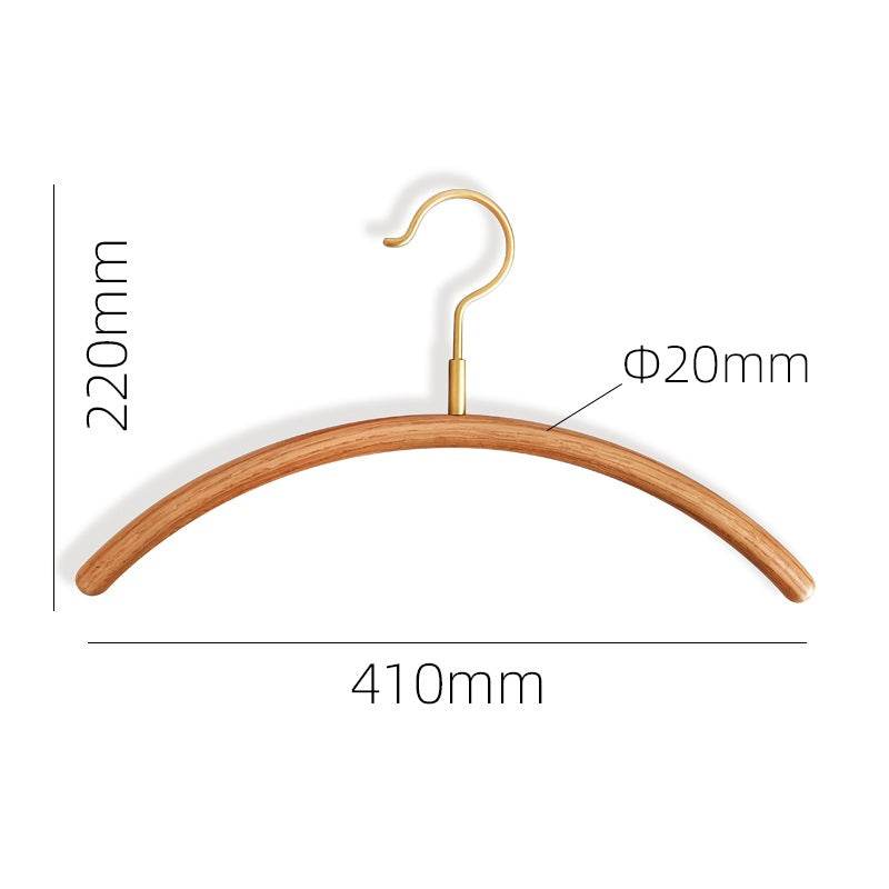 New Chinese Style Solid Wood Brass Hook Clothes Support Household Cloakroom Clothes Hanger Clothes Hanger - Mubimart