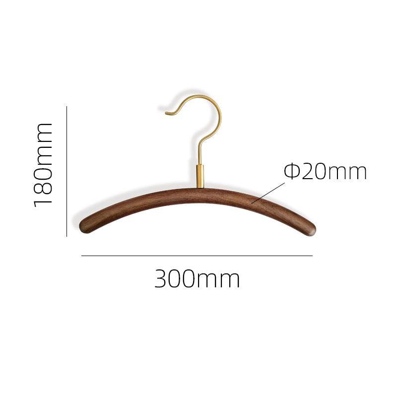 New Chinese Style Solid Wood Brass Hook Clothes Support Household Cloakroom Clothes Hanger Clothes Hanger - Mubimart