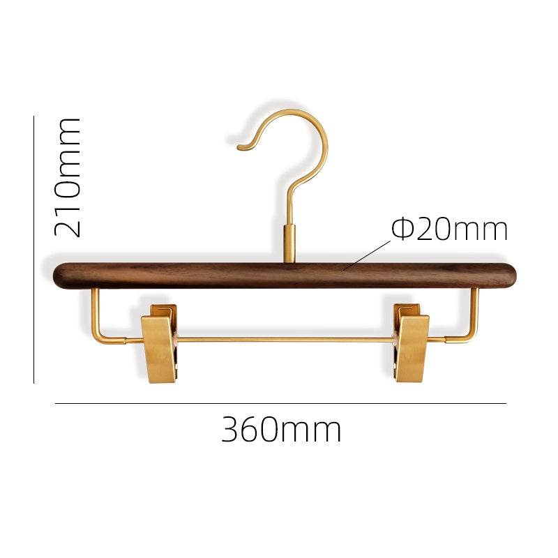 New Chinese Style Solid Wood Brass Hook Clothes Support Household Cloakroom Clothes Hanger Clothes Hanger - Mubimart