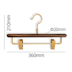 New Chinese Style Solid Wood Brass Hook Clothes Support Household Cloakroom Clothes Hanger Clothes Hanger - Mubimart -  