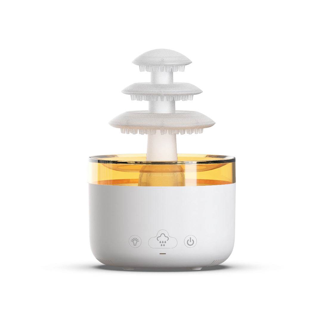New Cloud Rain Air Humidifier Essential Oil Aromatherapy Diffuser USB Mute Mist Air Humidifier With Colorful Light - Mubimart
