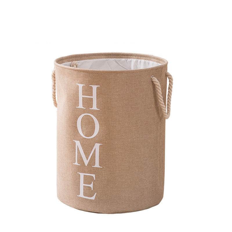 New Dirty Clothes Hamper Cotton And Linen Storage Bucket - Mubimart