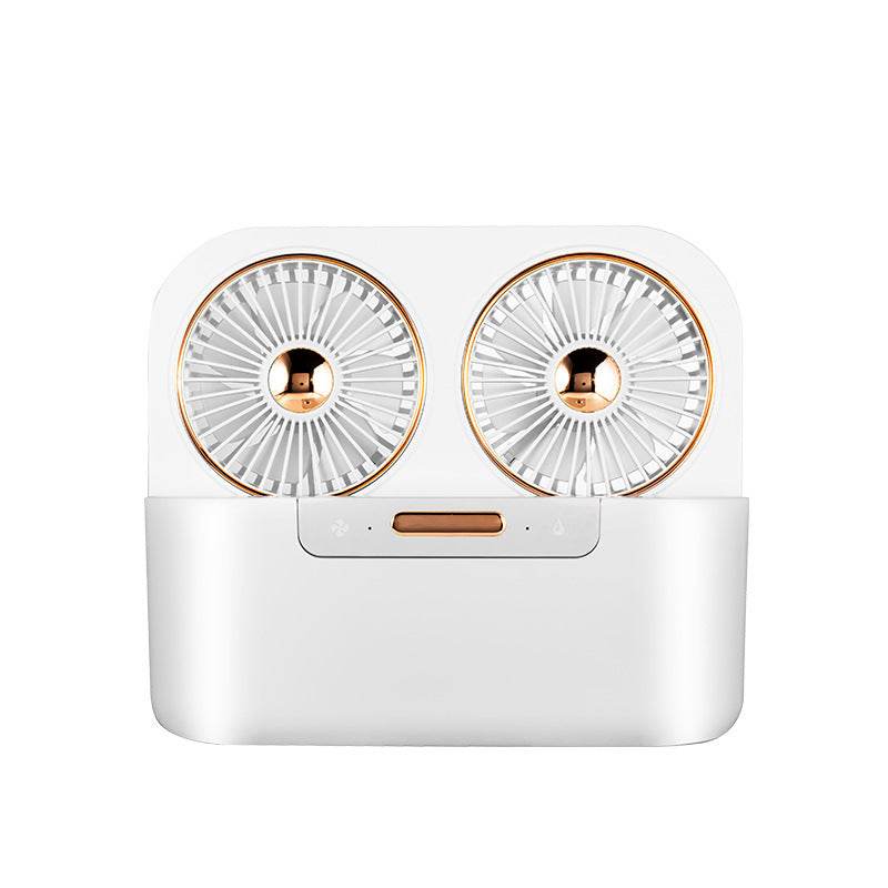 New Double Fan Blade Double Spray Fan Humidifying And Cooling Air Cooler - Mubimart