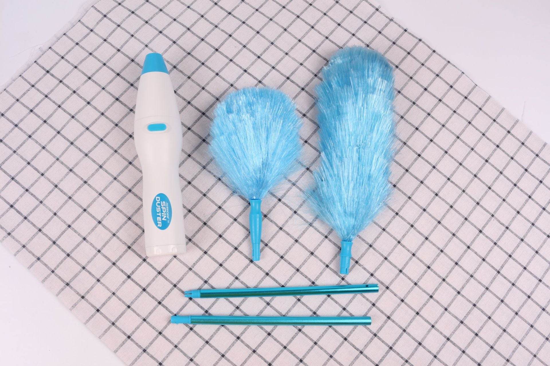 New Electrinic Hair Brush Spin Electric Hand Duster Motorized Dust Baguette Eliminates Dust House Clean Brush - Mubimart