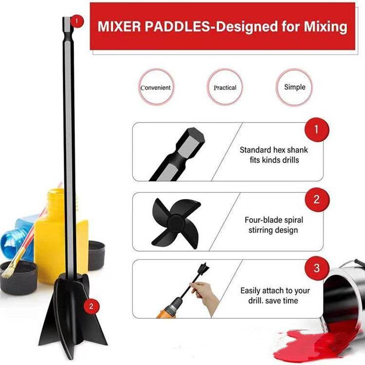 New Epoxy Mixer Attachment Paint Paddle - Mubimart
