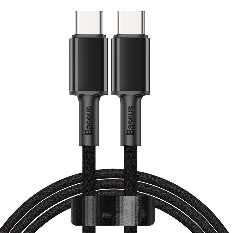 New High-density Braided Flash Charging Data Cable Dual Type-c Charger - Mubimart - Charging + Data Cable 