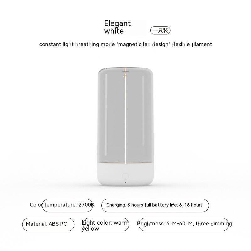 New LED Camping Light Type-c Rechargeable Portable Night Light With High Transparency And Anti Drop Creative Atmosphere Light - Mubimart