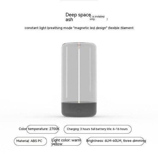 New LED Camping Light Type-c Rechargeable Portable Night Light With High Transparency And Anti Drop Creative Atmosphere Light - Mubimart