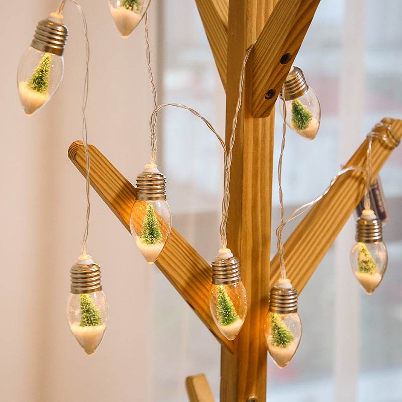 New LED Wishing Bottle String Lights Battery Powered Christmas Tree Bulbs Fairy Garland Lights For Party Holiday Decoration - Mubimart