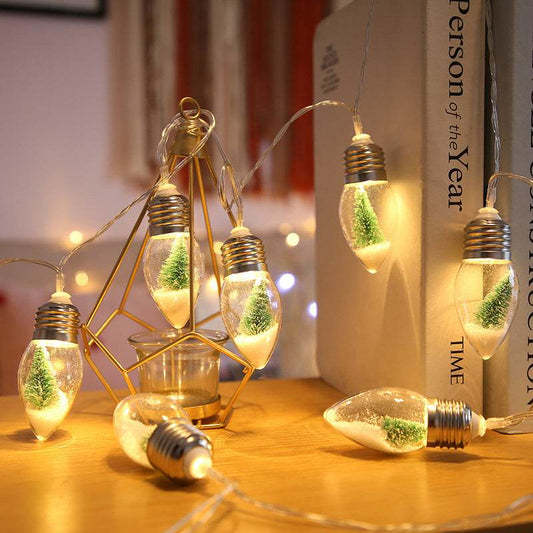 New LED Wishing Bottle String Lights Battery Powered Christmas Tree Bulbs Fairy Garland Lights For Party Holiday Decoration - Mubimart