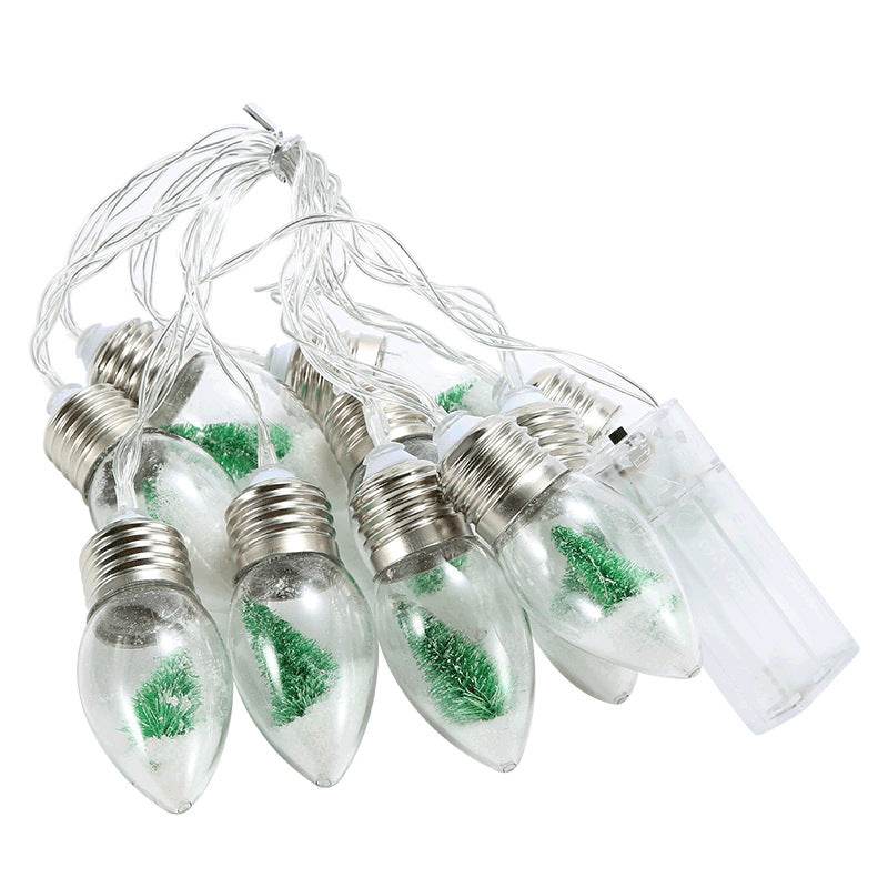 New LED Wishing Bottle String Lights Battery Powered Christmas Tree Bulbs Fairy Garland Lights For Party Holiday Decoration - Mubimart