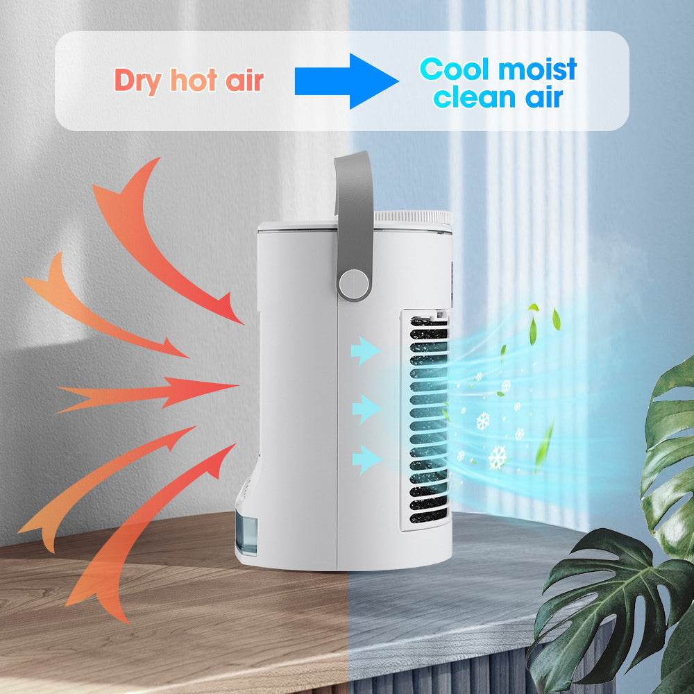 New Mini Air Cooler Household Humidification Spray Fan - Mubimart