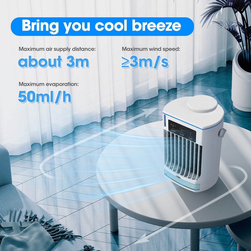 New Mini Air Cooler Household Humidification Spray Fan - Mubimart