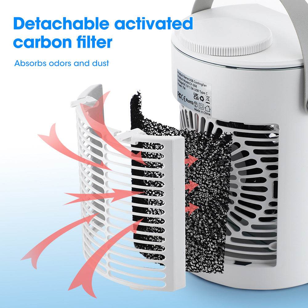 New Mini Air Cooler Household Humidification Spray Fan - Mubimart