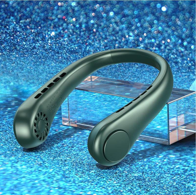 New Mini Neck Fan Portable Bladeless Hanging Neck Rechargeable Air Cooler Mini Summer Sports Fans - Mubimart