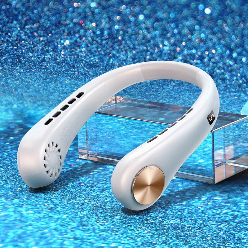 New Mini Neck Fan Portable Bladeless Hanging Neck Rechargeable Air Cooler Mini Summer Sports Fans - Mubimart