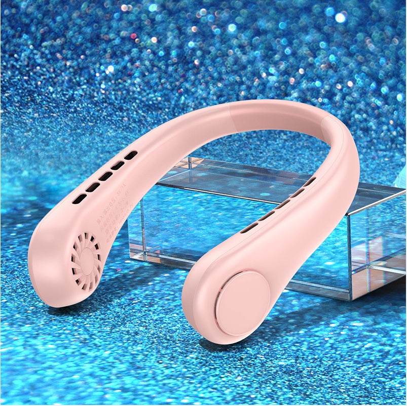 New Mini Neck Fan Portable Bladeless Hanging Neck Rechargeable Air Cooler Mini Summer Sports Fans - Mubimart