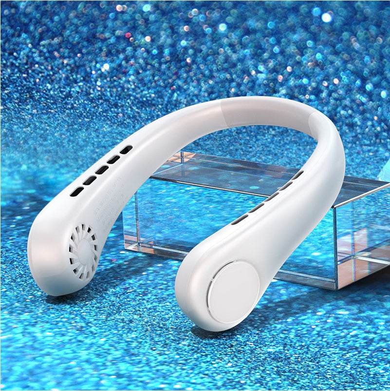 New Mini Neck Fan Portable Bladeless Hanging Neck Rechargeable Air Cooler Mini Summer Sports Fans - Mubimart