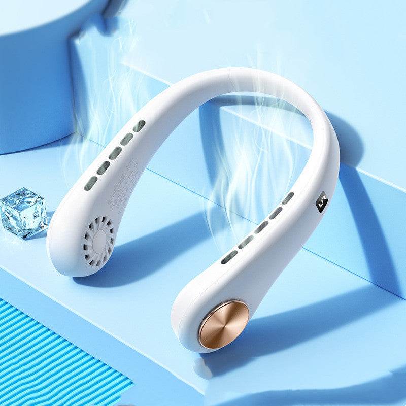 New Mini Neck Fan Portable Bladeless Hanging Neck Rechargeable Air Cooler Mini Summer Sports Fans - Mubimart