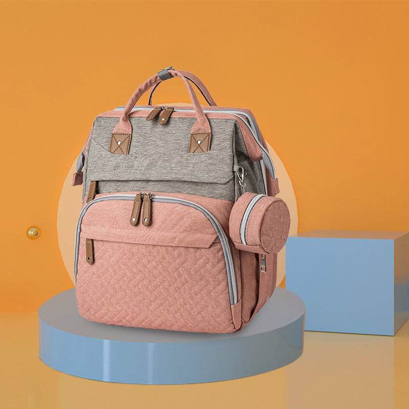 New Mommy Backpack Can Hang Baby Stroller Baby Bag Folding Crib Mommy Bag - Mubimart