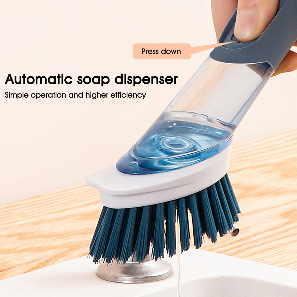 New Multifunctional Dish Brush Household Kitchen Oily Sponge Long Handle Cleaning Brush - Mubimart -  