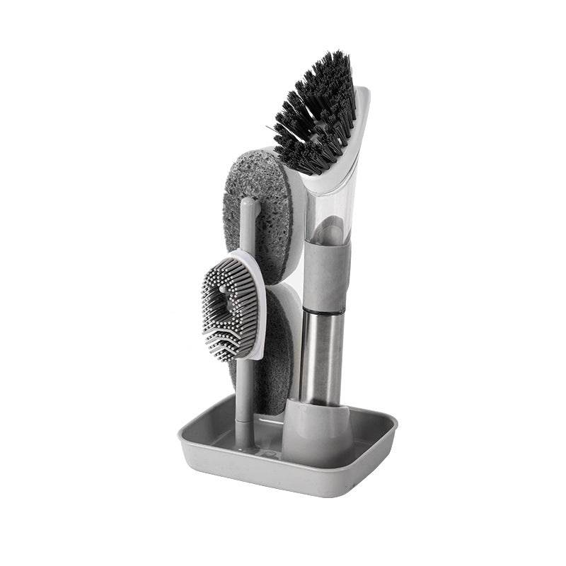 New Multifunctional Dish Brush Household Kitchen Oily Sponge Long Handle Cleaning Brush - Mubimart