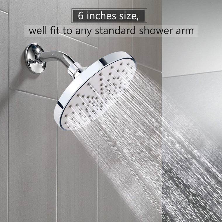New Product 6 Inch ABS Simple Low Pressure Shower Head Hotel - Mubimart