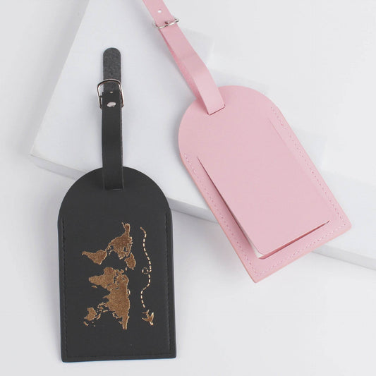 New Products Luggage Tag Leather Name - Mubimart