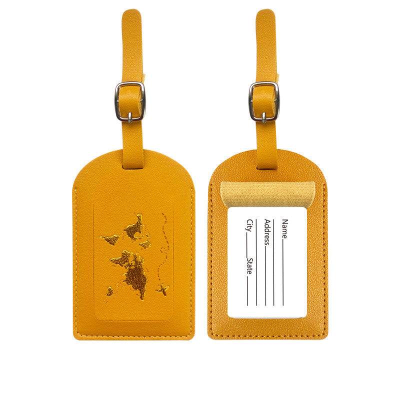 New Products Luggage Tag Leather Name - Mubimart