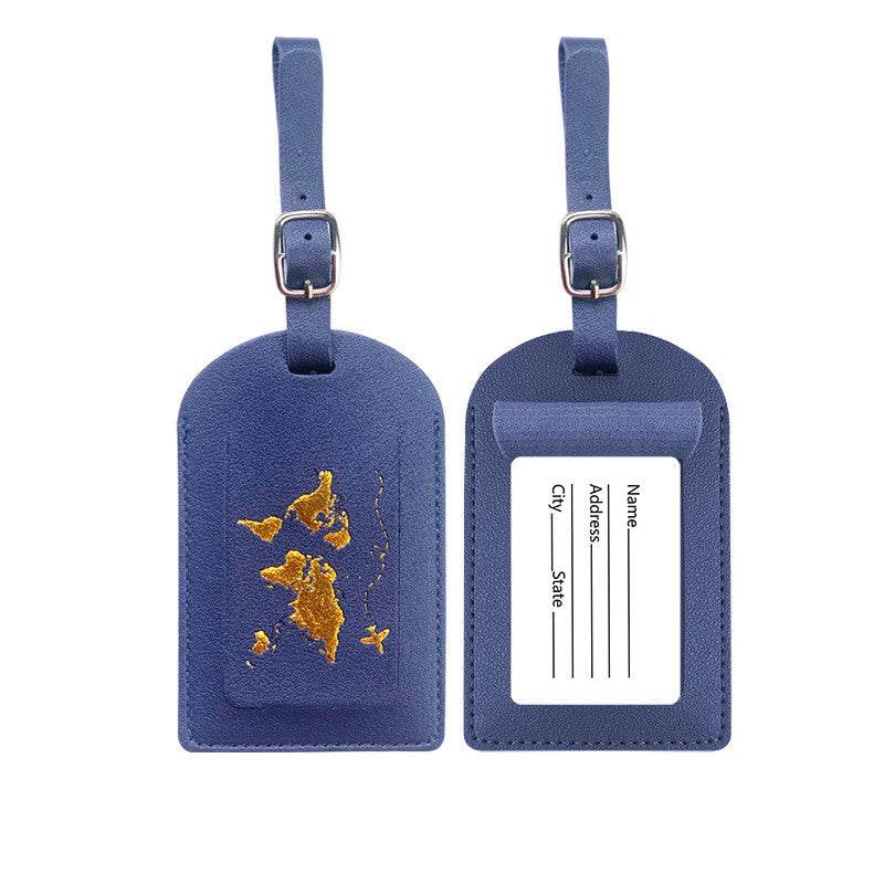 New Products Luggage Tag Leather Name - Mubimart