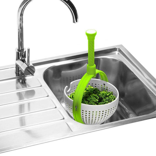 New Salad Spinner Scratch Resistant Nylon Spinning Colander - Mubimart