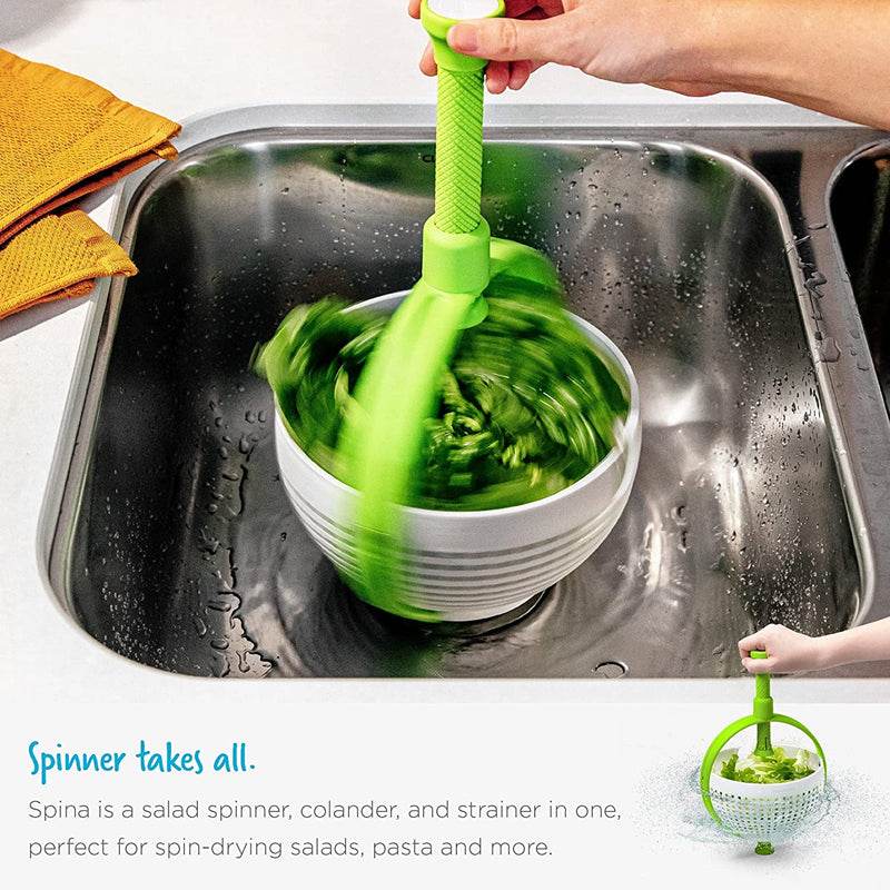 New Salad Spinner Scratch Resistant Nylon Spinning Colander - Mubimart