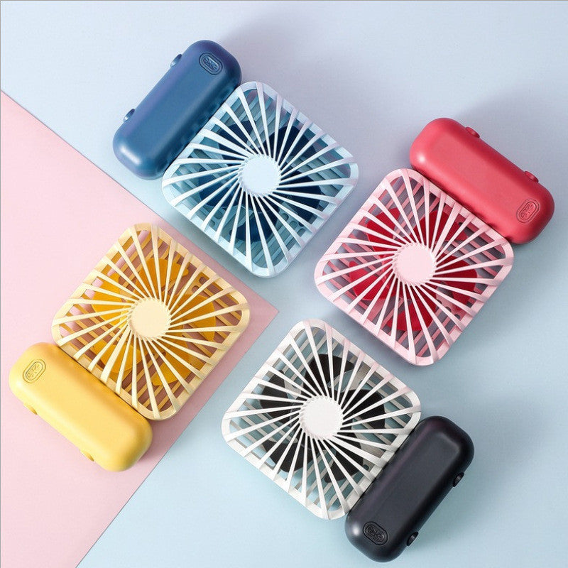 New Small Fan Mini Handheld Portable Usb Charging Desktop Electric Fan Portable Pocket Fan - Mubimart - Personal fans 