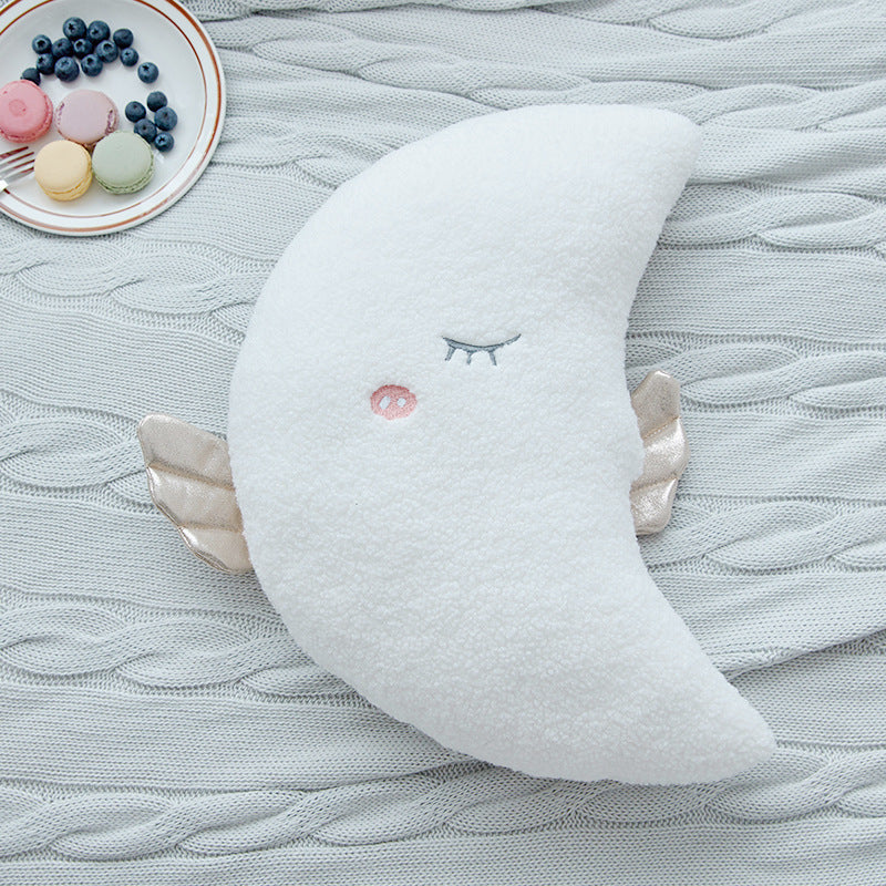 New Stuffed Angel Cloud Moon Star Plush Pillow Soft Cushion Cloud Stuffed Plush Toys for Children Baby Kids Pillow Girl - Mubimart -  