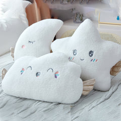 New Stuffed Angel Cloud Moon Star Plush Pillow Soft Cushion Cloud Stuffed Plush Toys for Children Baby Kids Pillow Girl - Mubimart - Pillow 