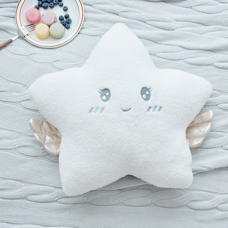 New Stuffed Angel Cloud Moon Star Plush Pillow Soft Cushion Cloud Stuffed Plush Toys for Children Baby Kids Pillow Girl - Mubimart -  