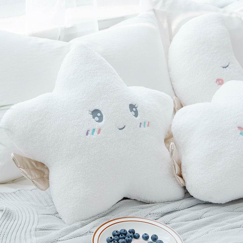 New Stuffed Angel Cloud Moon Star Plush Pillow Soft Cushion Cloud Stuffed Plush Toys for Children Baby Kids Pillow Girl - Mubimart