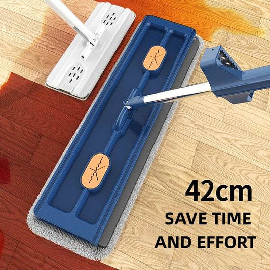 New Style Large Flat Mop 360 Rotating Mop Suitable Various Types Flooring Strong Water Absorption For Home Cleaning Floors - Mubimart