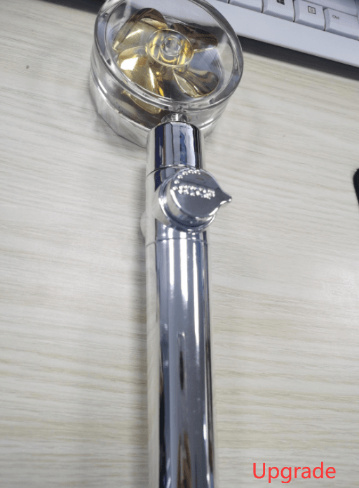 New Turbo Propeller Shower Head Water Saving High Preassure Flow 360 Degrees With Fan Extension Showerhead Rainfall With Holder - Mubimart