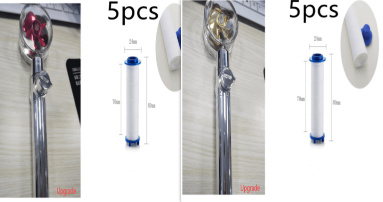 New Turbo Propeller Shower Head Water Saving High Preassure Flow 360 Degrees With Fan Extension Showerhead Rainfall With Holder - Mubimart