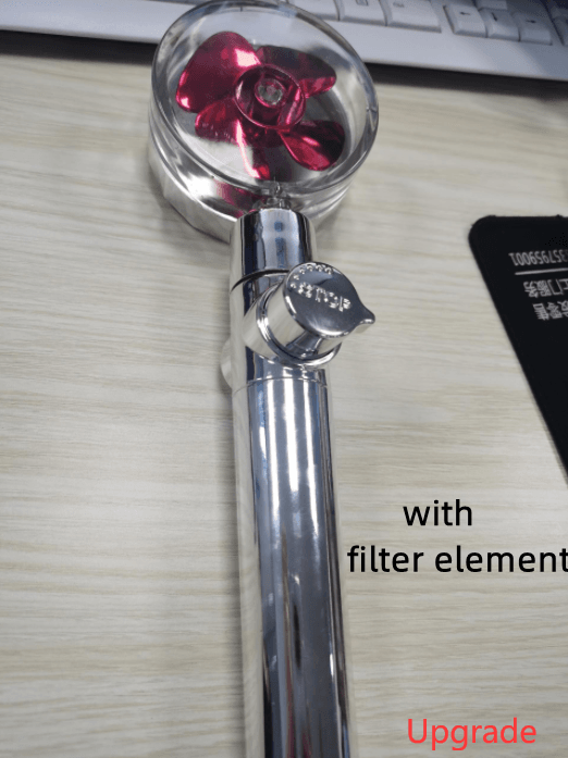 New Turbo Propeller Shower Head Water Saving High Preassure Flow 360 Degrees With Fan Extension Showerhead Rainfall With Holder - Mubimart