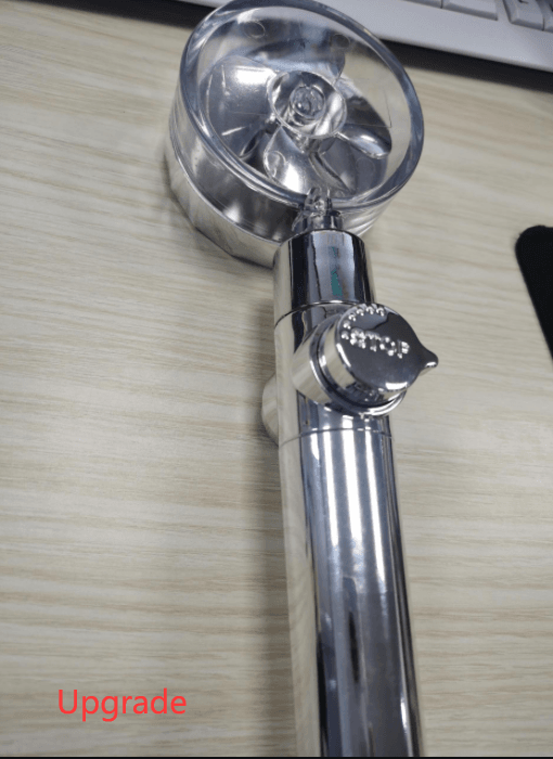 New Turbo Propeller Shower Head Water Saving High Preassure Flow 360 Degrees With Fan Extension Showerhead Rainfall With Holder - Mubimart