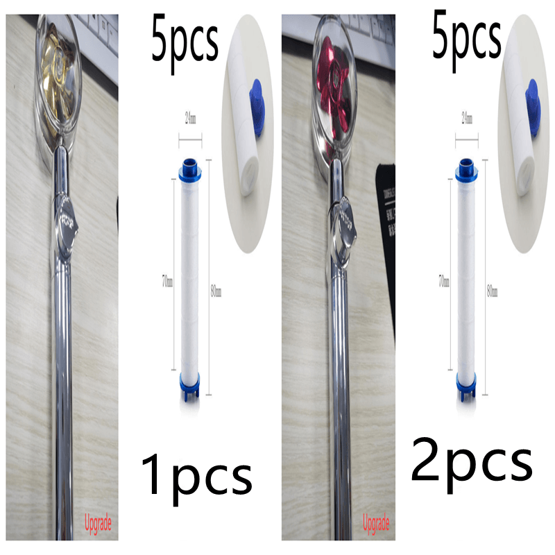 New Turbo Propeller Shower Head Water Saving High Preassure Flow 360 Degrees With Fan Extension Showerhead Rainfall With Holder - Mubimart