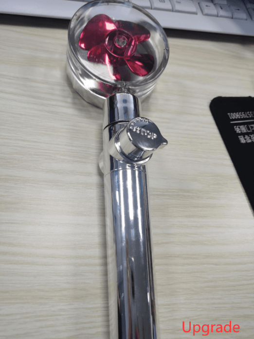 New Turbo Propeller Shower Head Water Saving High Preassure Flow 360 Degrees With Fan Extension Showerhead Rainfall With Holder - Mubimart