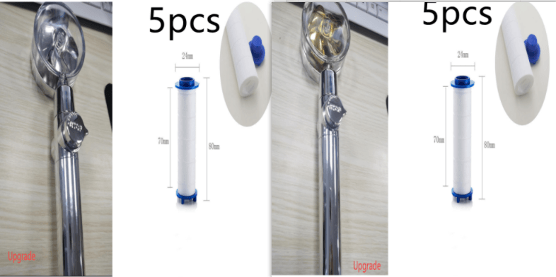 New Turbo Propeller Shower Head Water Saving High Preassure Flow 360 Degrees With Fan Extension Showerhead Rainfall With Holder - Mubimart