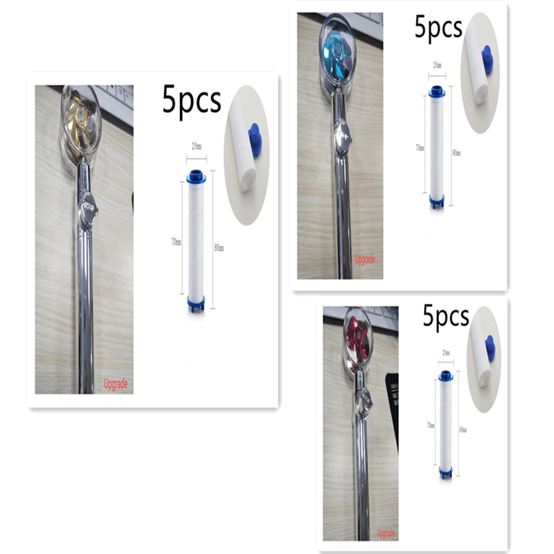 New Turbo Propeller Shower Head Water Saving High Preassure Flow 360 Degrees With Fan Extension Showerhead Rainfall With Holder - Mubimart
