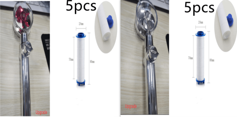 New Turbo Propeller Shower Head Water Saving High Preassure Flow 360 Degrees With Fan Extension Showerhead Rainfall With Holder - Mubimart
