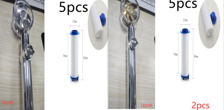 New Turbo Propeller Shower Head Water Saving High Preassure Flow 360 Degrees With Fan Extension Showerhead Rainfall With Holder - Mubimart