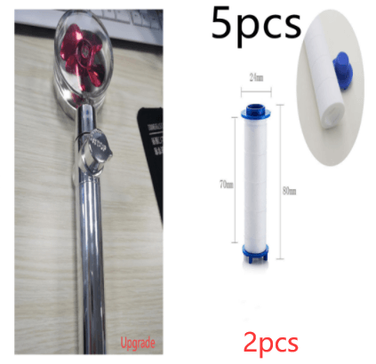 New Turbo Propeller Shower Head Water Saving High Preassure Flow 360 Degrees With Fan Extension Showerhead Rainfall With Holder - Mubimart
